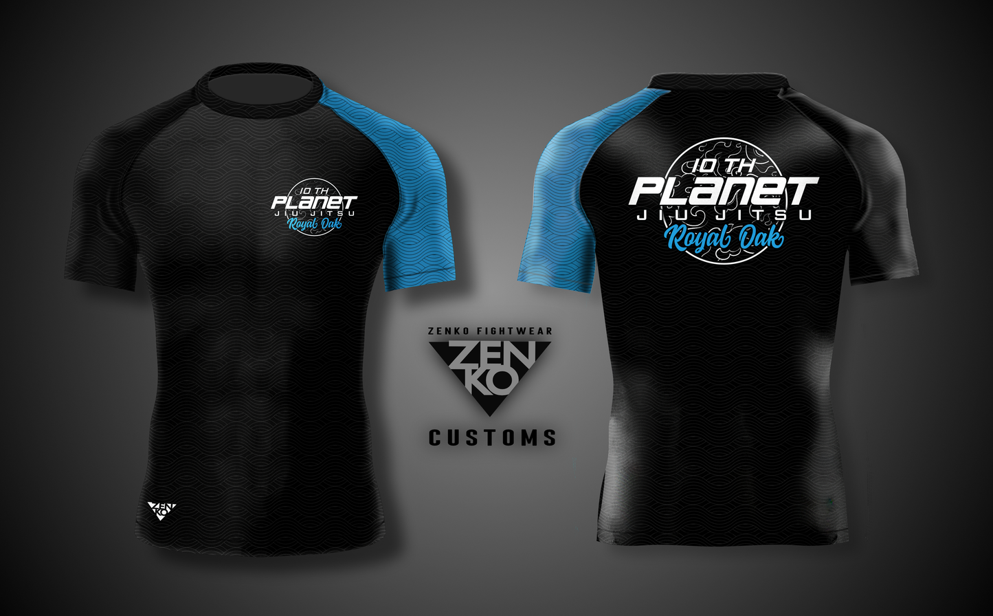 Royal Oak Short Sleeve Blue Belt Rash Guard
