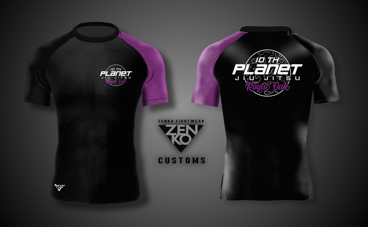 Royal Oak Short Sleeve Purple Belt Rash Guard