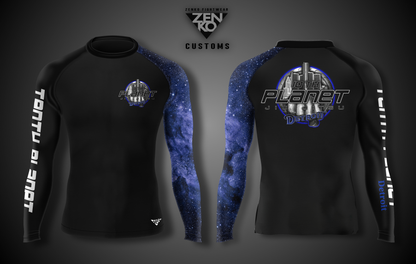 Detroit Long Sleeve Blue Belt Rash Guard