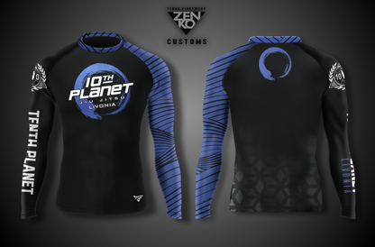 Livonia Long Sleeve Blue Belt Rash Guard