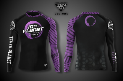 Livonia Long Sleeve Purple Belt Rash Guard