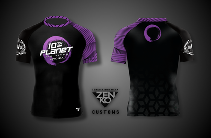 Livonia Short Sleeve Purple Belt Rash Guard